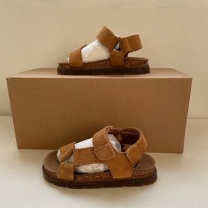 Zara Kids Brown Suede Sandals